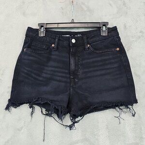 Old Navy Shorts Womens Size 8 Black High-Rise O.G. Cut Off Distressed Festival